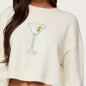 Edikted NWT Martini Club Cream Sweater